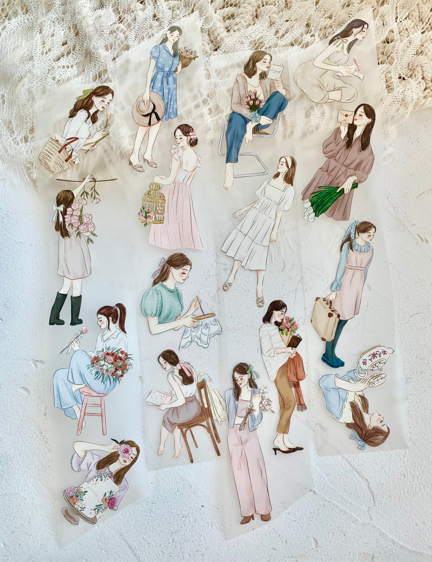 Katkreates Illustration - Cherish | 5cm PET Tape | Release Paper