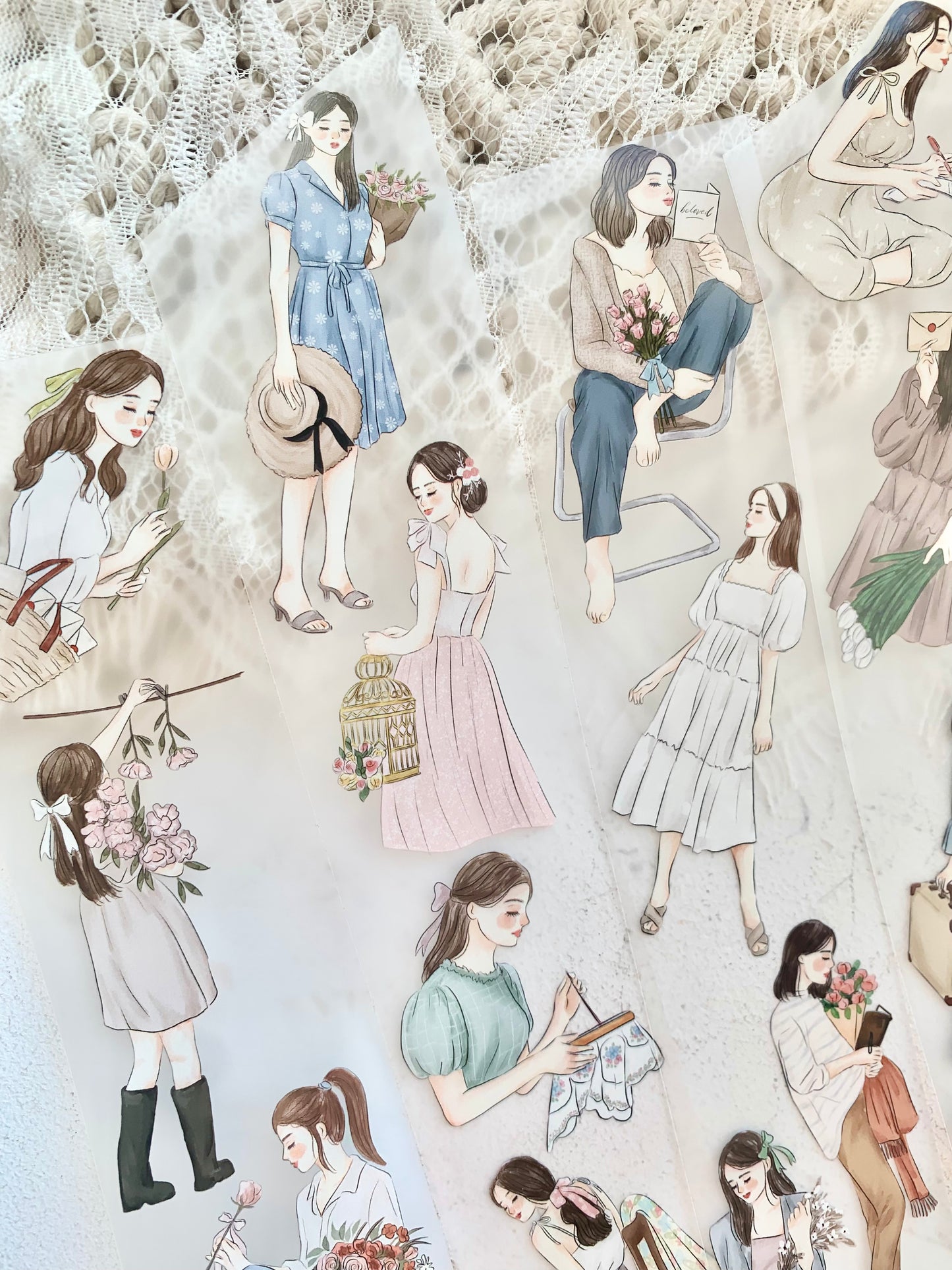 Katkreates Illustration - Cherish | 5cm PET Tape | Release Paper