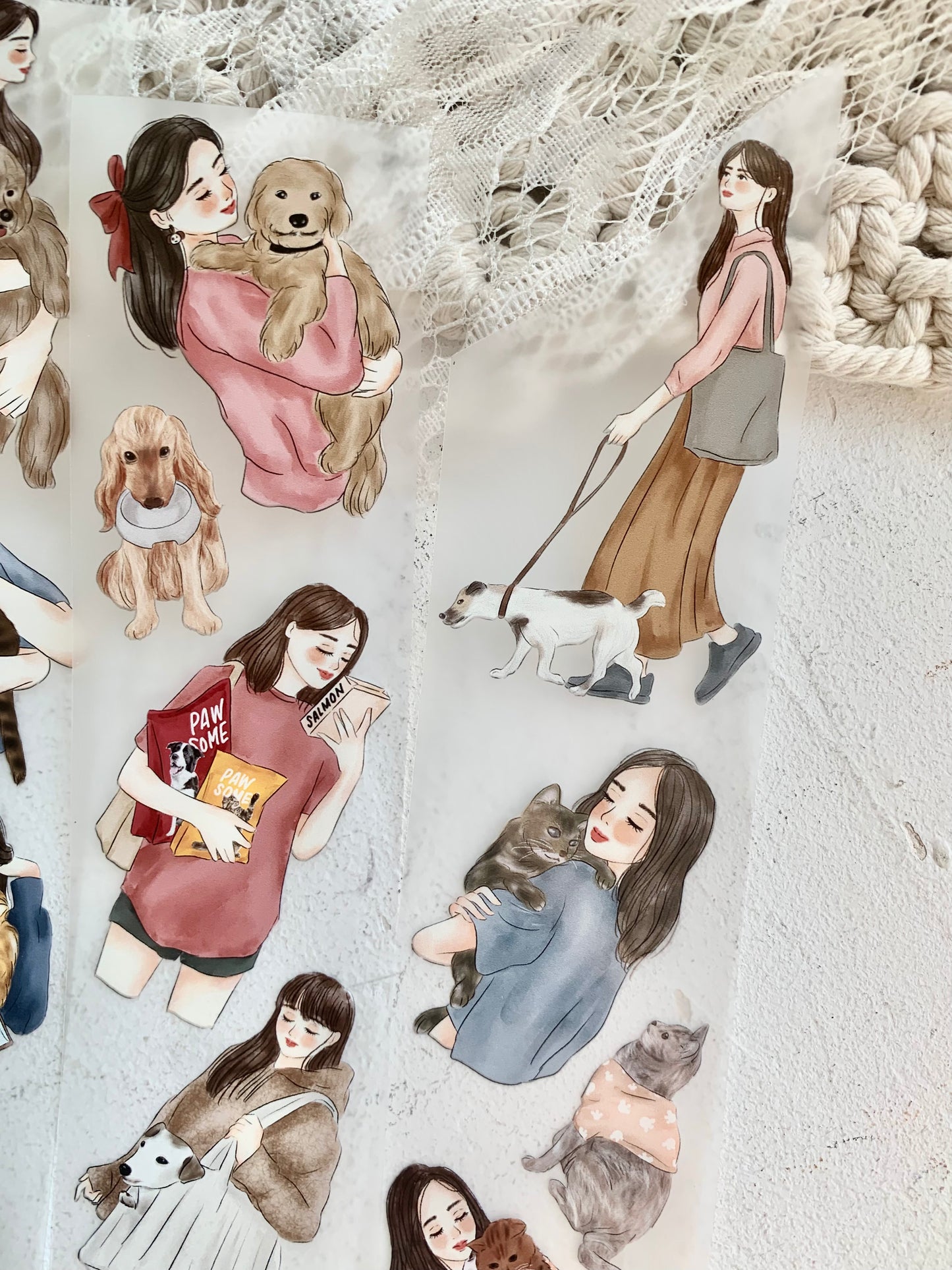 Katkreates Illustration - Furmom | 5cm PET Tape | Release Paper