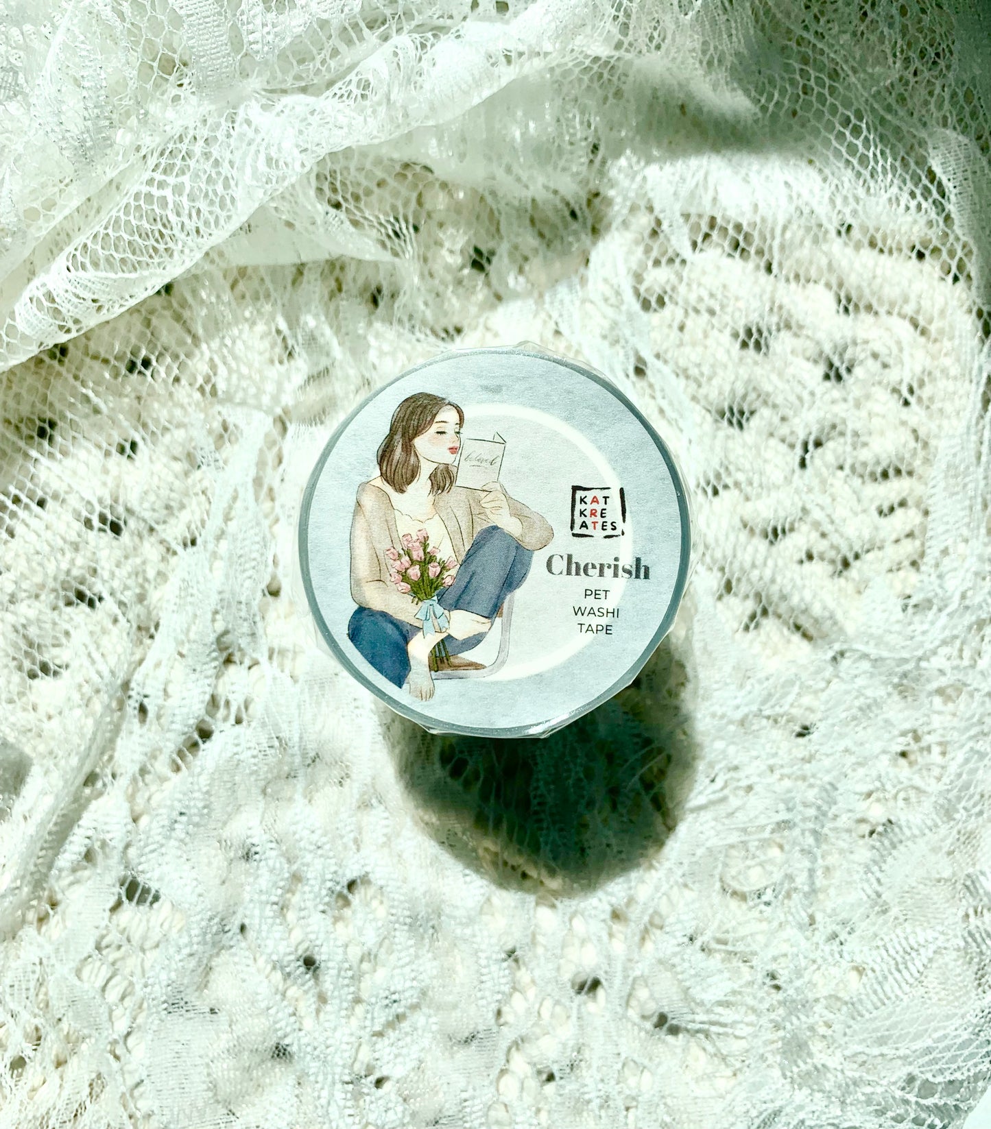 Katkreates Illustration - Cherish | 5cm PET Tape | Release Paper
