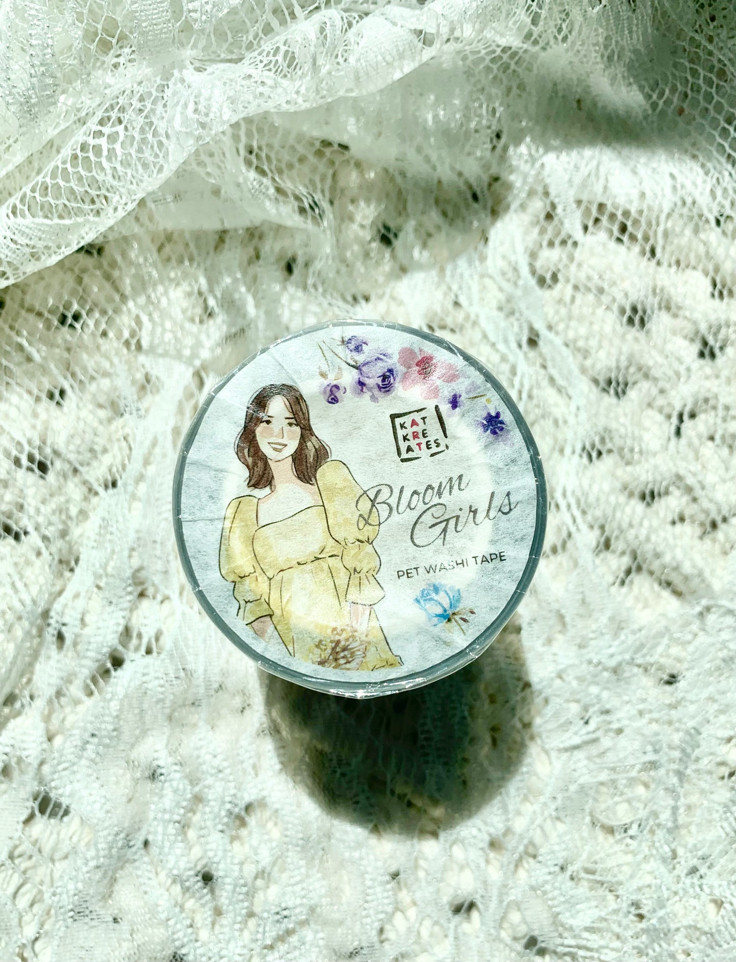Katkreates Illustration - Bloom Girls | 5cm PET Tape | Release Paper