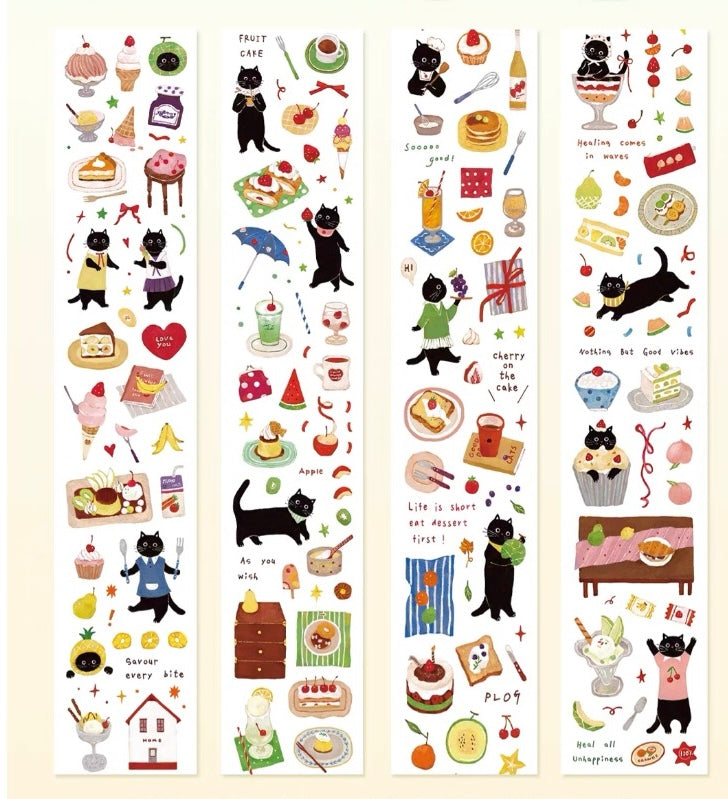 Spring Forth X Cookie - Fruit Dessert Kitty | Kiss-cut | 5cm PET Tape | Release Paper | 6M