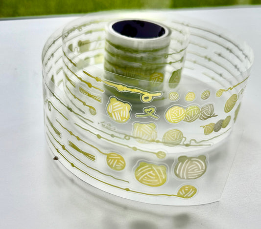 NEW! EverEin - Yarn Ball - Green | 4cm Kiss-cut PET Tape | Release Paper  | 3M