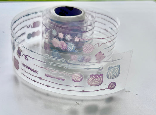 NEW! EverEin - Yarn Ball - Purple | 4cm Kiss-cut PET Tape | Release Paper  | 3M