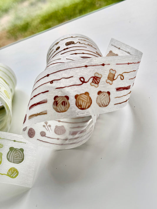 NEW! EverEin - Yarn Ball - Brown | 4cm Kiss-cut PET Tape | Release Paper  | 3M