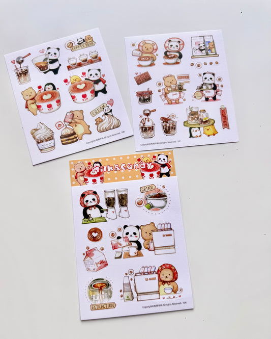 NEW! EverEin - Milk & Candy | 3 Sheets | Washi Paper | Kiss-cut | Sticker