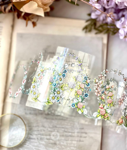 Lady F - 6cm Summer Flower| Die Cut PET Tape | Release Paper