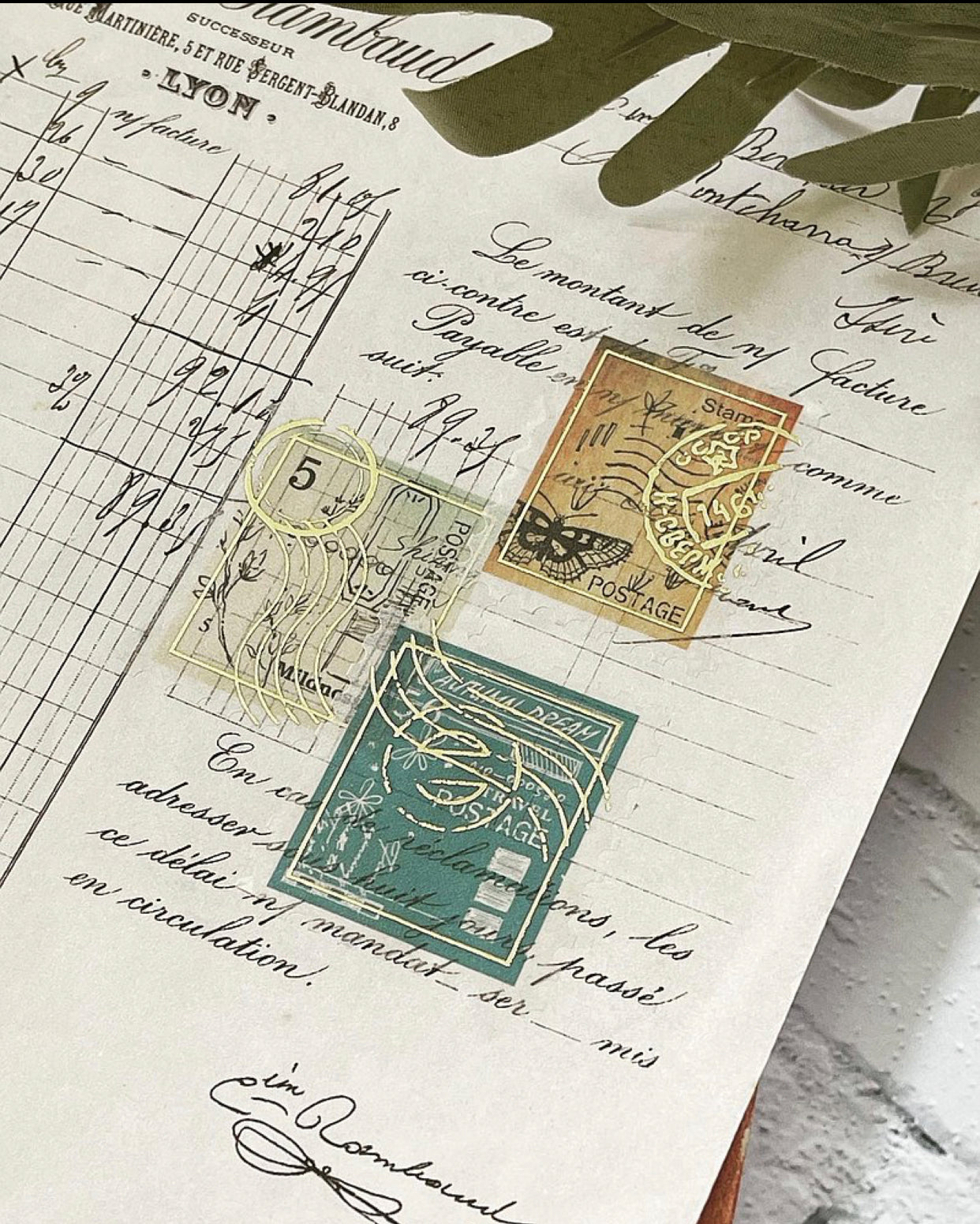 Lady F - 4cm Die Cutting Stamp | Gold Foil | Washi Tape | Release Paper