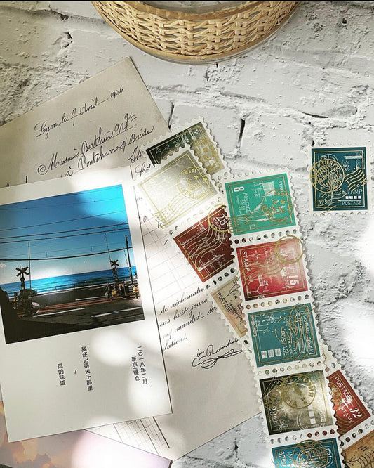 Lady F - 4cm Die Cutting Stamp | Gold Foil | Washi Tape | Release Paper