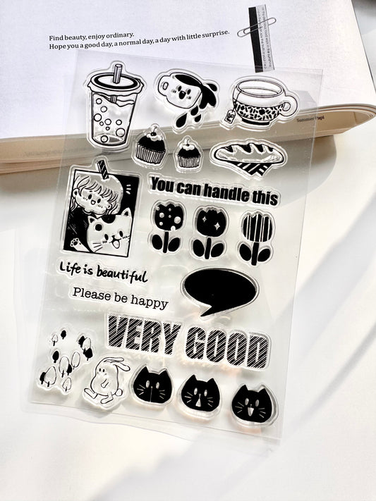 NEW Star Studio - The Tiny Cutie | 21pcs Clear Stamp Set | Silicone Stamp