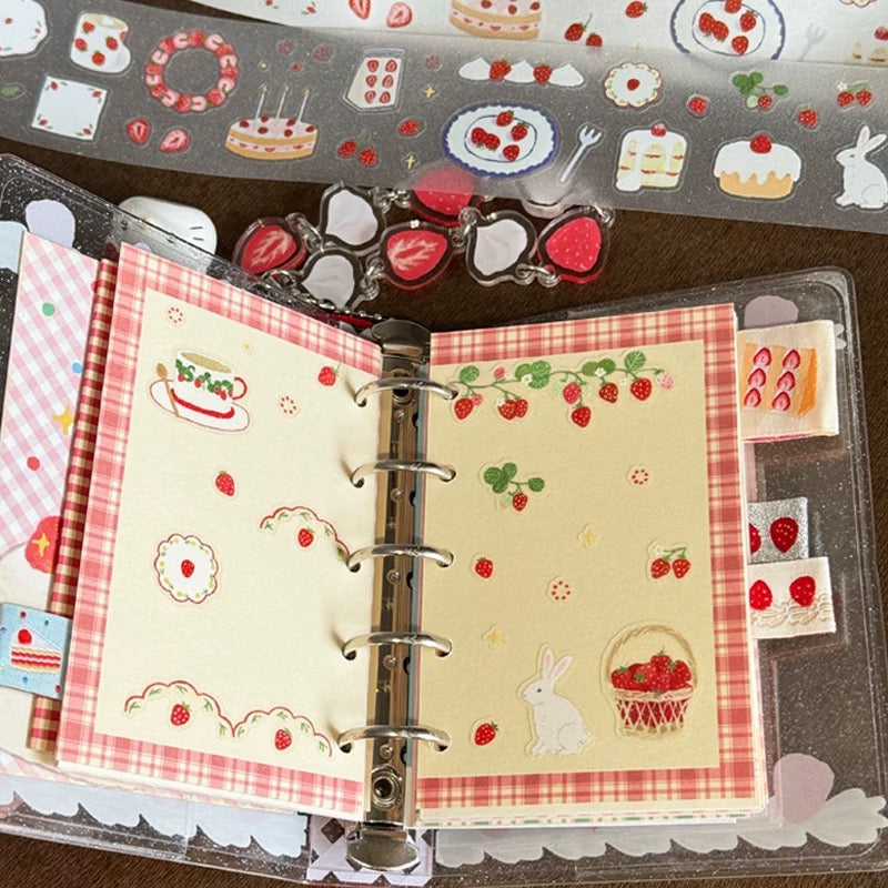 CCXX Studio - Strawberry Party | Kiss-cut | Glitter | 4.5cm PET Tape | Release Paper | 5M