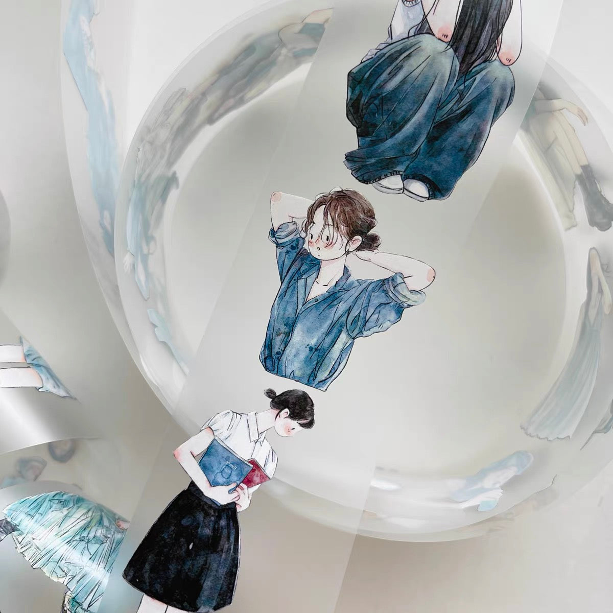 DingDing - No.15 - A Little Blue | 5cm PET Tape | Release Paper