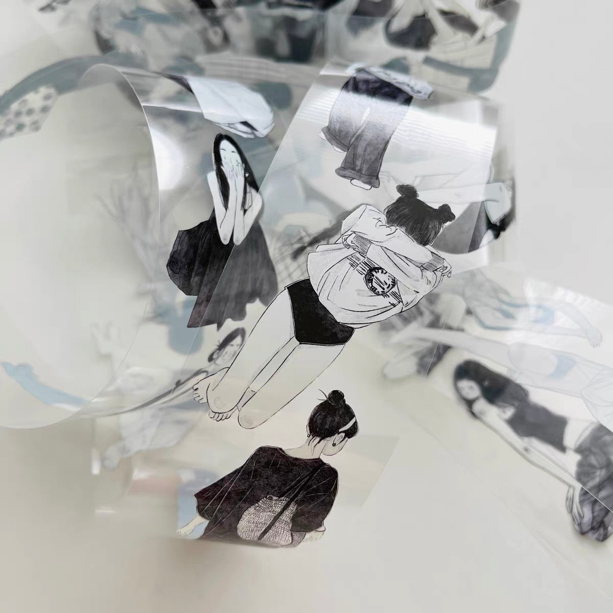 DingDing - No.11 - Black and White | 5cm PET Tape | Release Paper