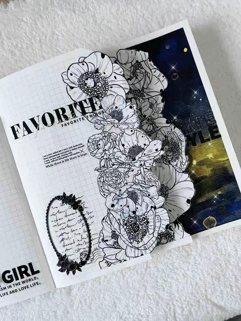 DingDing - No.14 - Floral | 6cm PET Tape | Release Paper