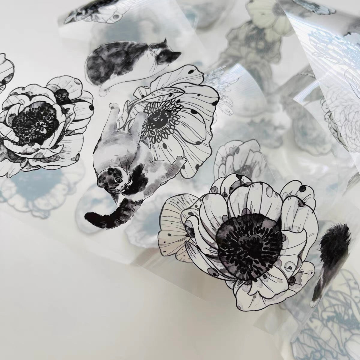 DingDing - No.14 - Floral | 6cm PET Tape | Release Paper