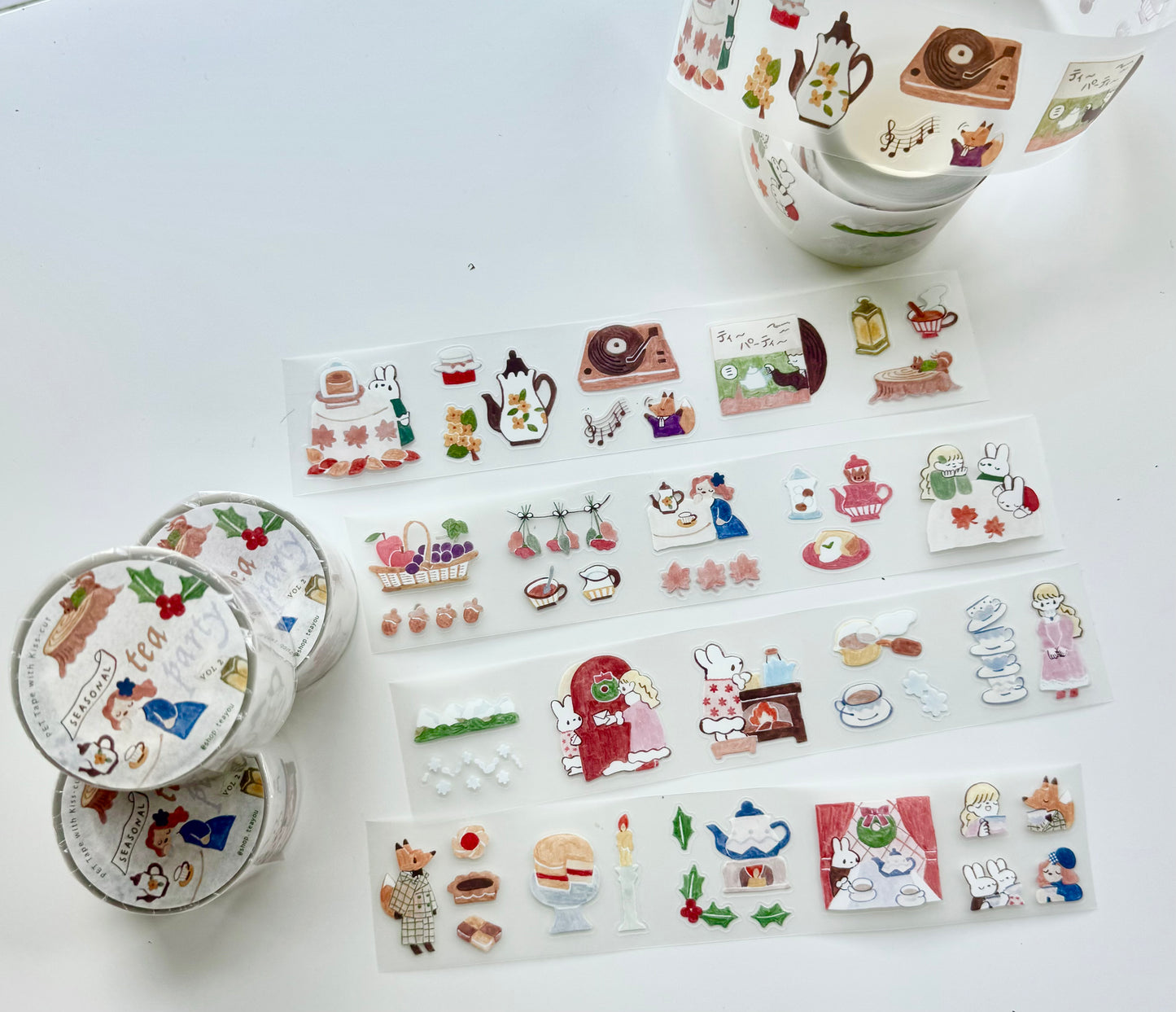 Teayou - Seasonal Tea Party Vol.2 | Kiss-cut | 4cm PET Tape | Release Paper | 10M