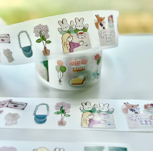 NEW! Teayou - Seasonal Tea Party Vol.1 | Kiss-cut | 4cm PET Tape | Release Paper | 10M