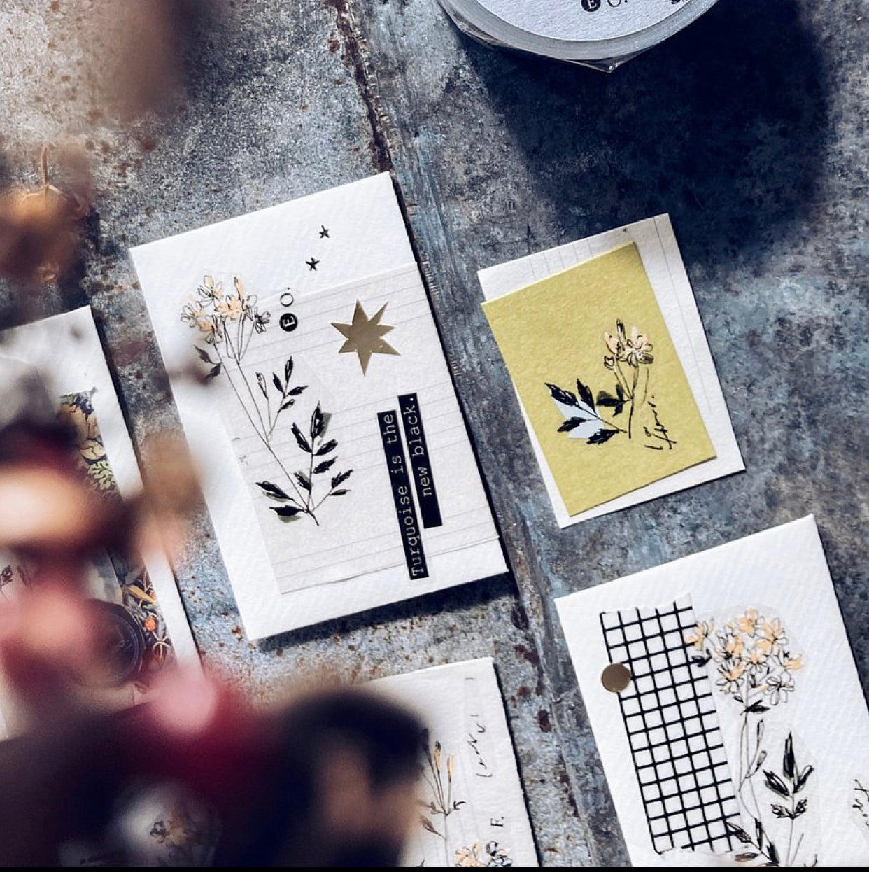 Somesortof.fern -A Little Yellow, A Little Green | 2.5cm PET Tape | Release Paper