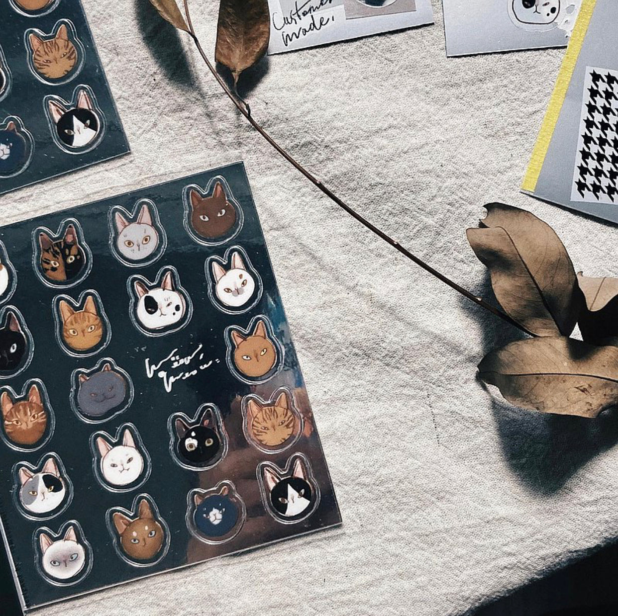 NEW! Somesortof.fern - Cat | 3 Sheets Sticker