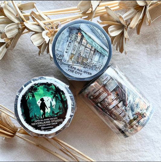Neverland - Cafe All Over The City | 6cm PET Tape | Release Paper