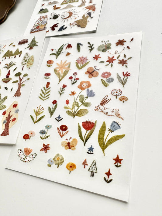 Muzishan Studio - Fairy Tale of the Forest | 3 Sheets | Rub On Sticker