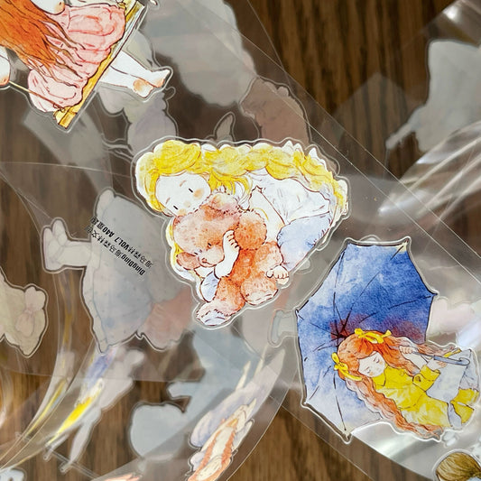 NEW! DingDing - A40 Little Girl | Kiss-cut | 5cm PET Tape | Release Paper | 6M