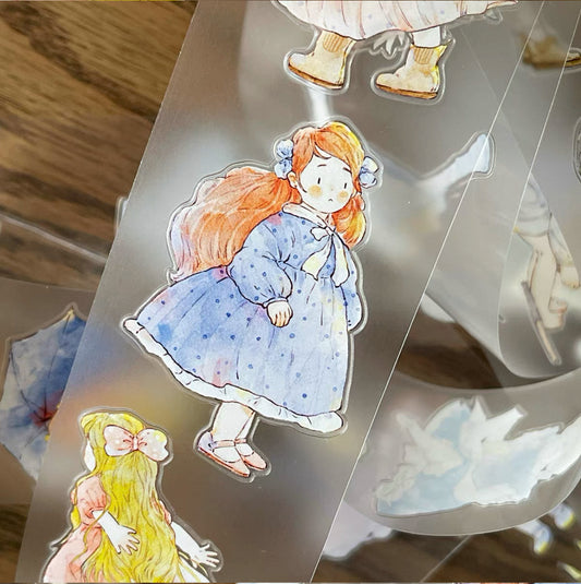 NEW! DingDing - A40 Little Girl | Kiss-cut | 5cm PET Tape | Release Paper | 6M