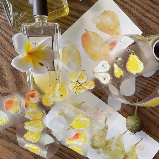 DingDing - A43 Pear | Kiss-cut | 3.5cm PET Tape |  Release Paper | 5M