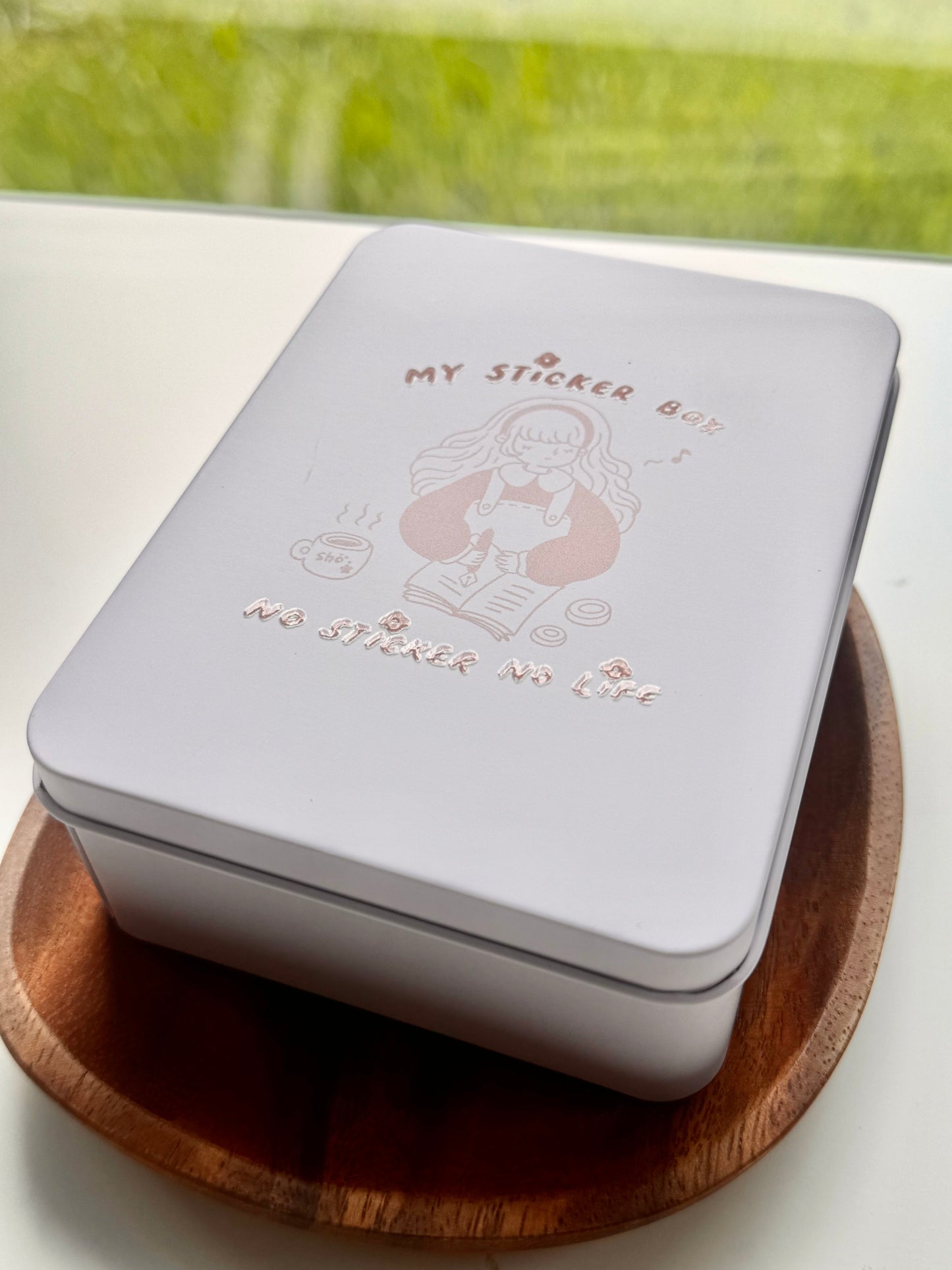 Sho Little Happiness - My Sticker Box | Tin Box | Organizer | Desk Decor | box only | Journaling Accessory