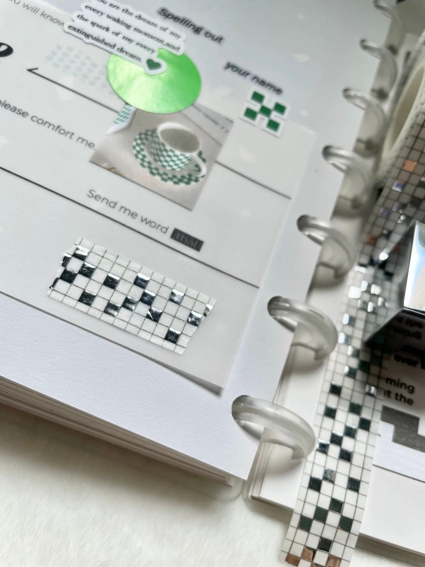 Christian - Light & Shadow | Silver Foil | 1.5cm Washi Tape | Basic | NO Release Paper