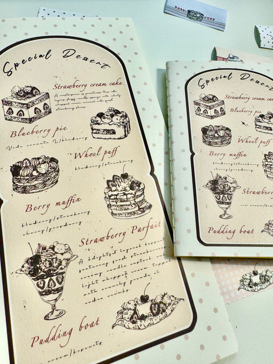 NEW! MWJ - Vintage Desserts | Colorful Insert | 52 Pages TN Refill | Standard Size | Journaling Accessories