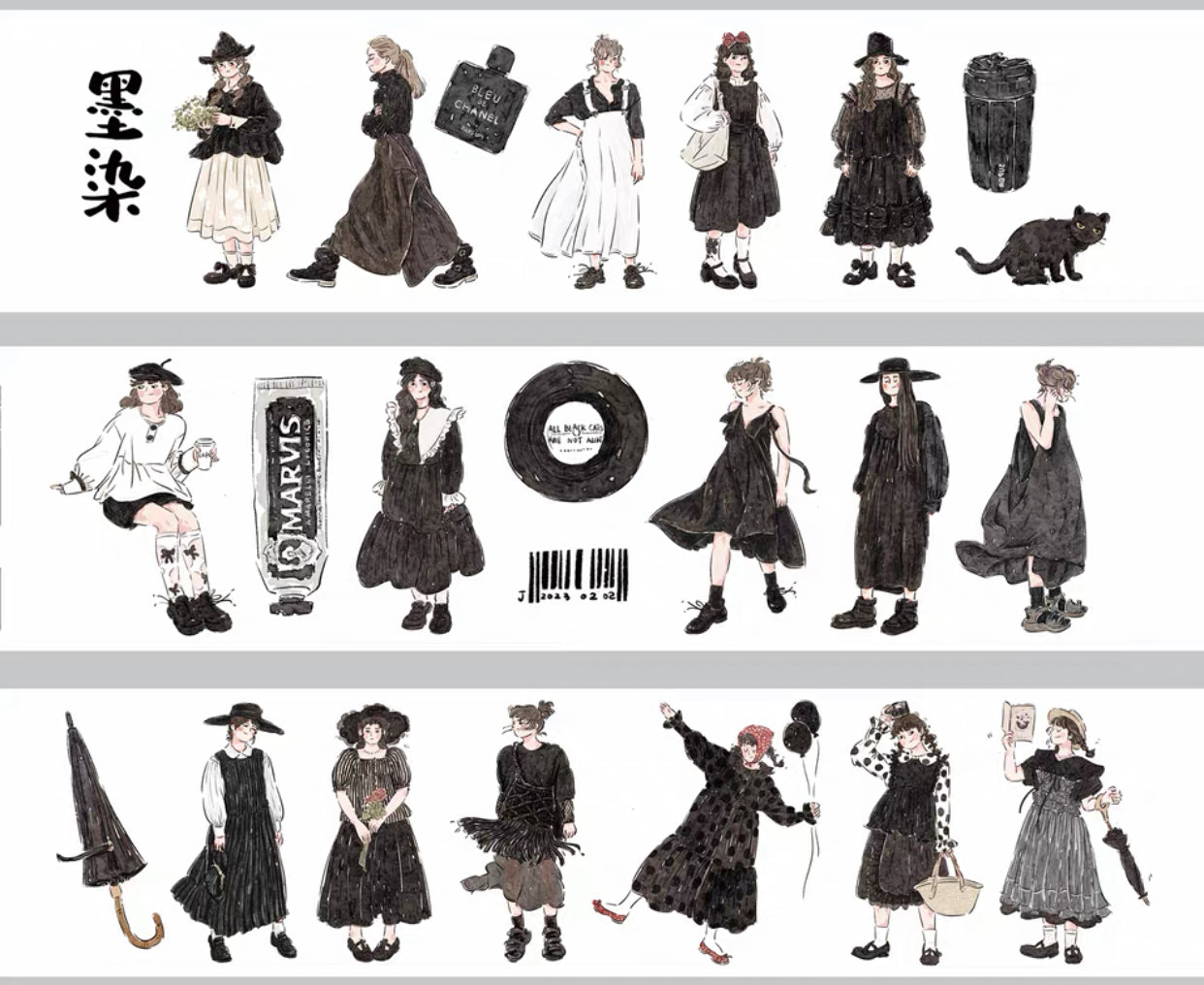 Xiyue Studio - Moran | 7cm Washi Tape | Release Paper | 5M