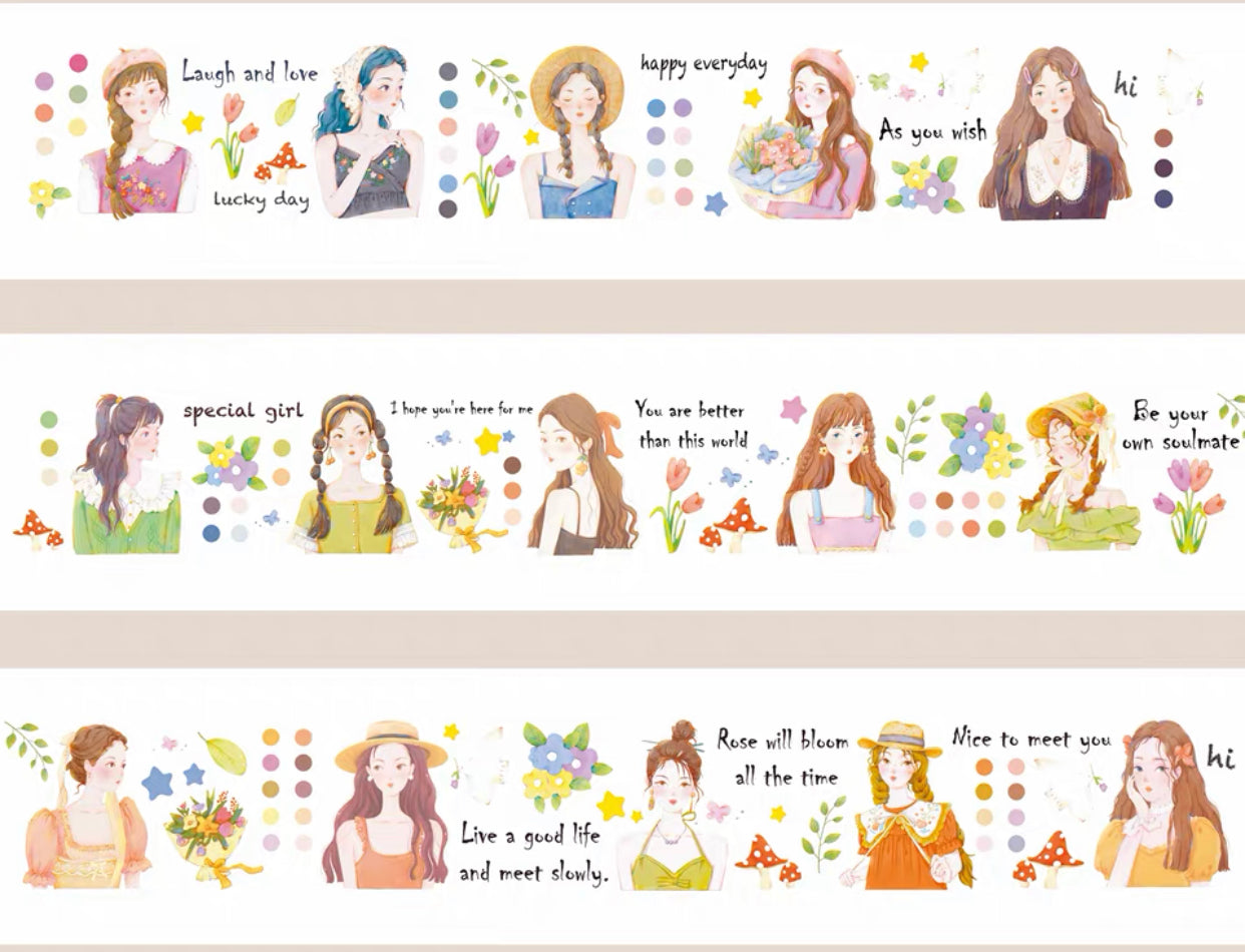 Xiyue Studio - Chunye | 5cm Washi Tape | Release Paper | 5M