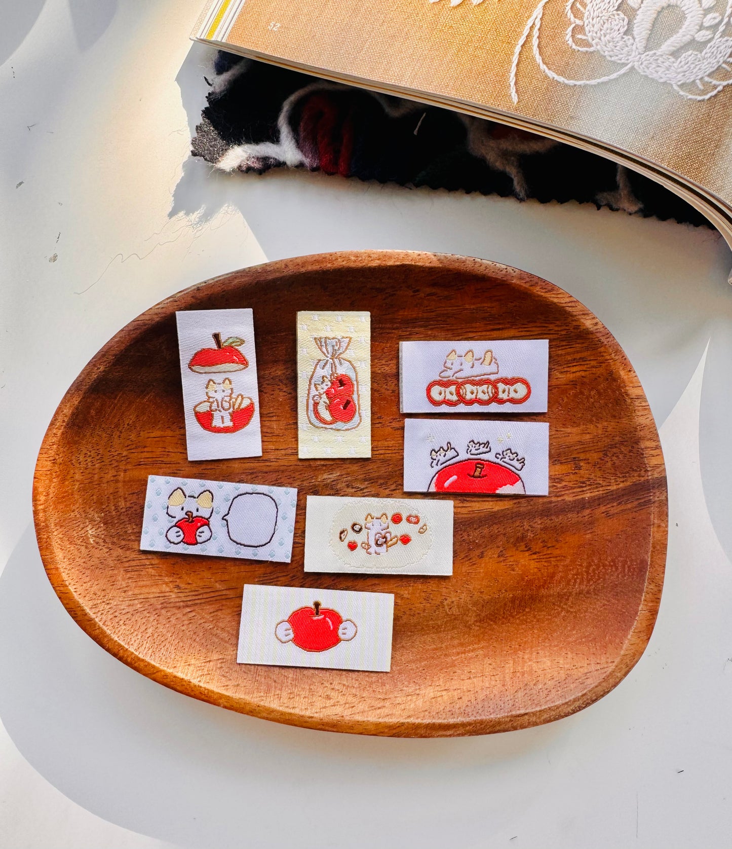 NEW! Light Rain Studio - 7pcs Fabric Stickers | Decoration | Journaling Accessories