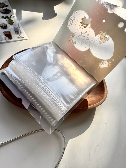 NEW! Light Rain Studio - 40 Inner Sleeves | Double-sided Pattern |3-Inch Storage Book | Photo Album | Mini Size | Journaling Accessories