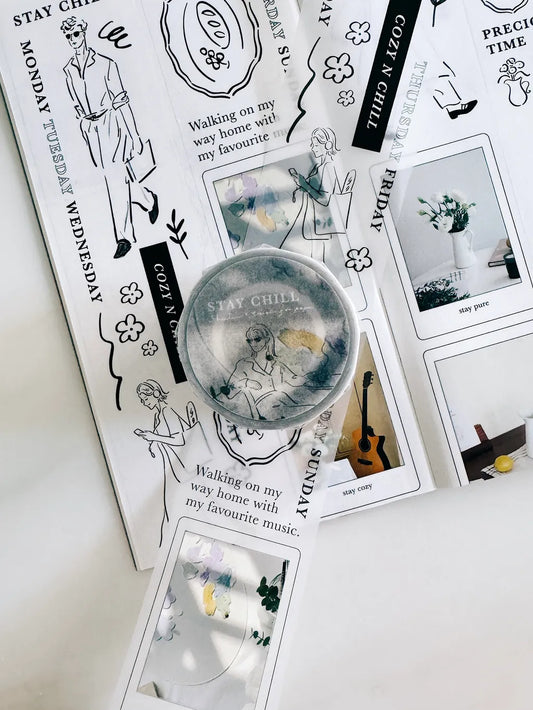 TOP Studio x Shuti - Stay Chill | 5cm Matte PET Tape | Release Paper