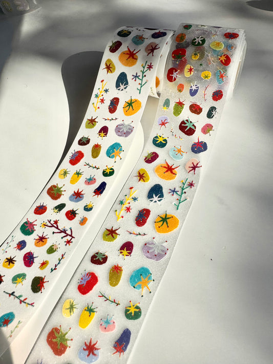 N1ng Studio - An Tomato | Kiss-cut | 5cm Glitter Tape | Release Paper | 5M