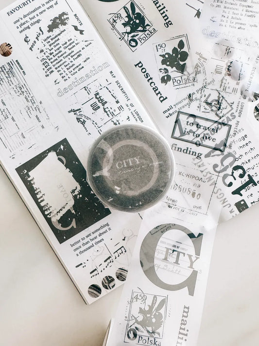 TOP Studio - City| 5cm Matte PET Tape | Release Paper