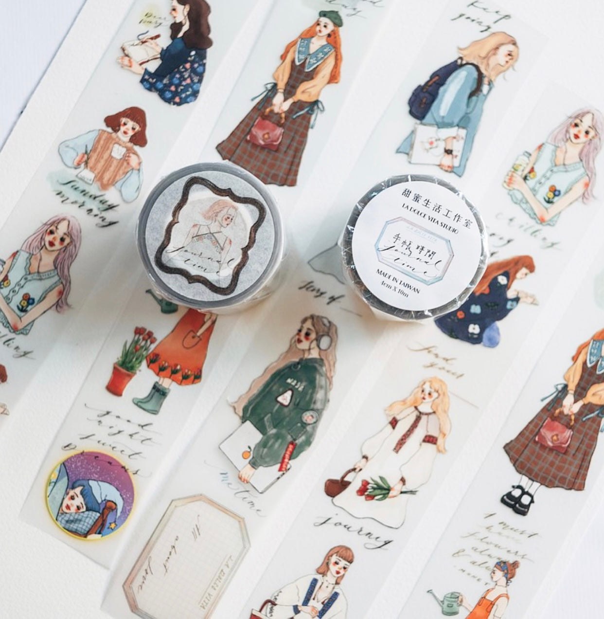 La Dolce Vita - Journal Time| 4cm Matte PET Tape | Release Paper