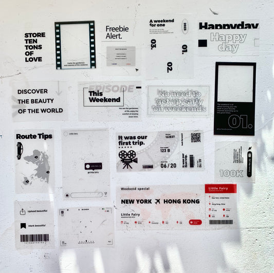 07M - Holiday Film | 16pcs Deco Pack | Ephemera Paper | PVC Sticker