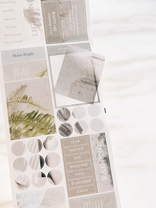 TOP Studio - Sunny Day | 5cm Pre-cut Washi Sticker Tape | Release Paper