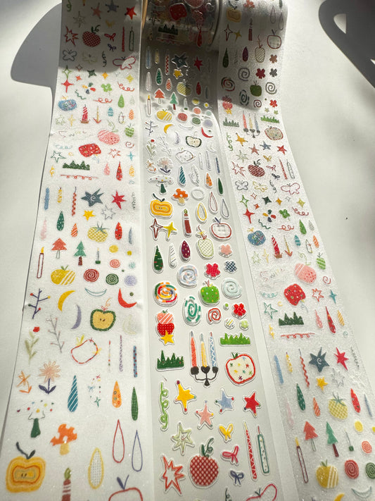 NEW! N1ng Studio - Candelabra Deco | Kiss-cut | 5cm Tape | Release Paper | 5M