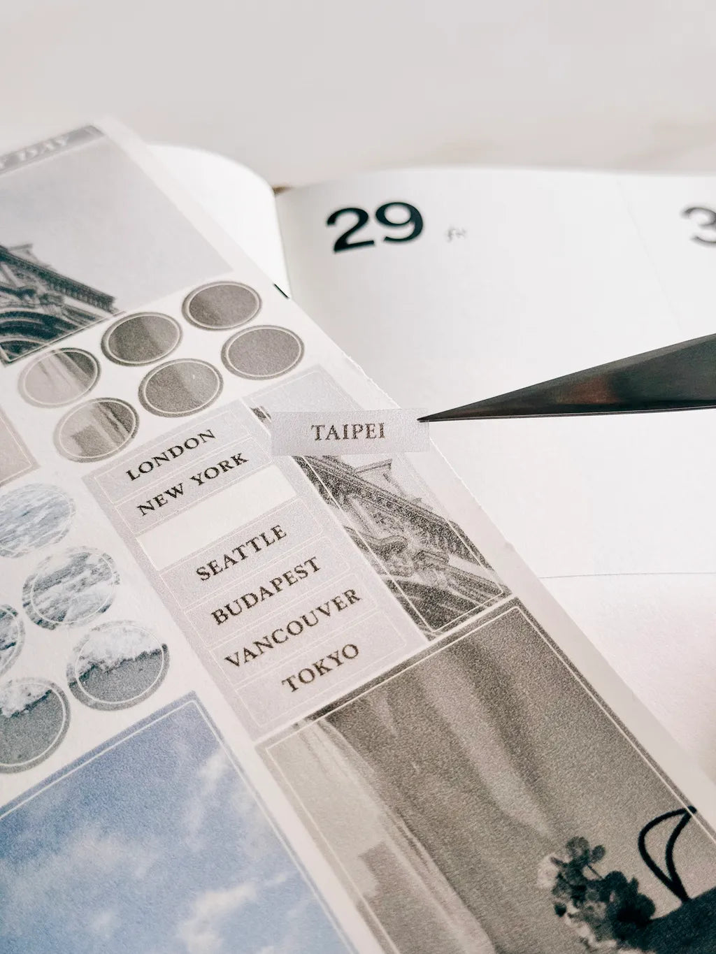 TOP Studio - Rainy Days | 5cm Pre-cut Washi Sticker Tape | Release Paper