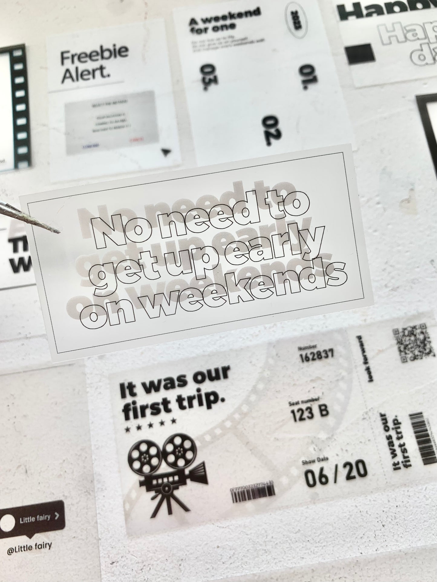 07M - Holiday Film | 16pcs Deco Pack | Ephemera Paper | PVC Sticker