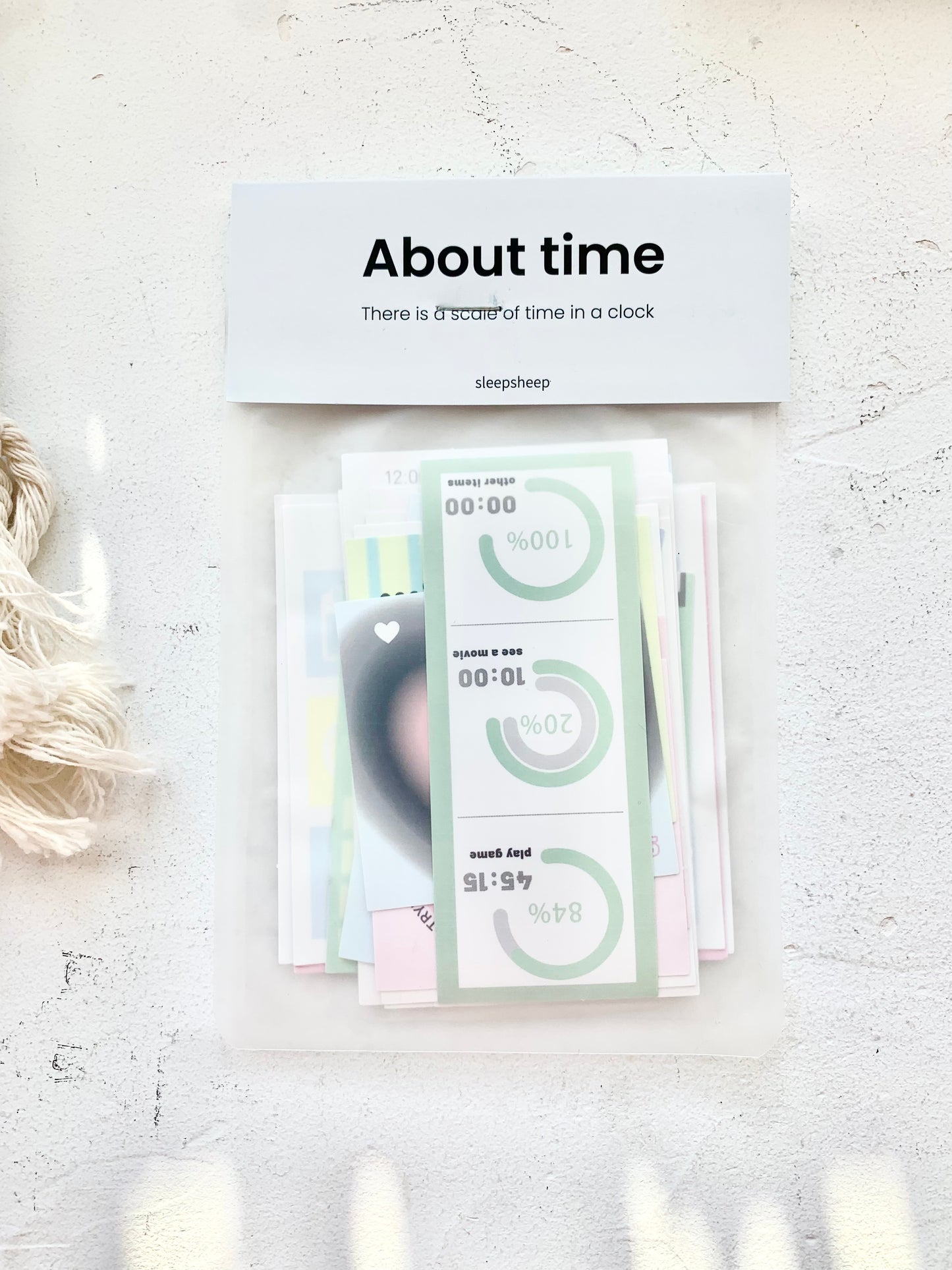 SSS - About Time | 18pcs Deco Pack | Ephemera Paper | Sticker