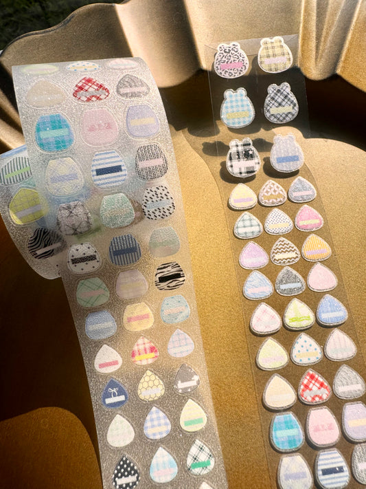 NEW! N1ng Studio - Shapes | Kiss-cut | 4cm Glitter Tape | Release Paper | 5M