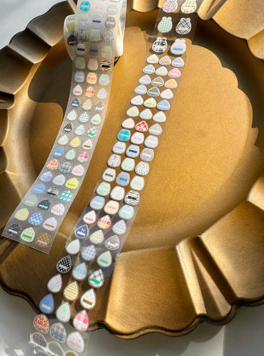 NEW! N1ng Studio - Shapes | Kiss-cut | 4cm Glitter Tape | Release Paper | 5M