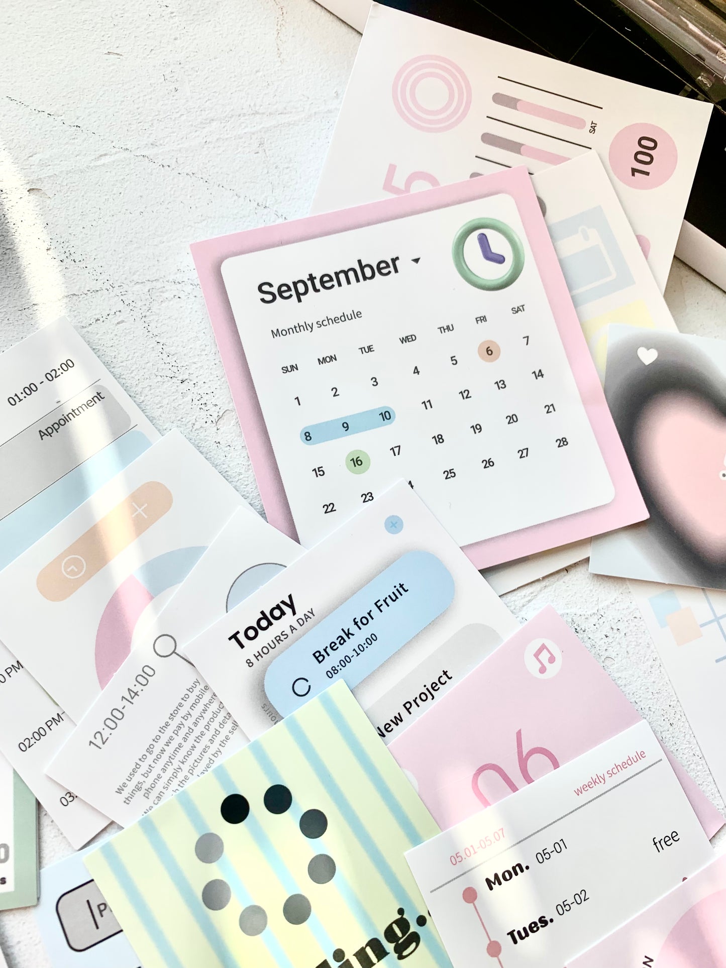 SSS - About Time | 18pcs Deco Pack | Ephemera Paper | Sticker