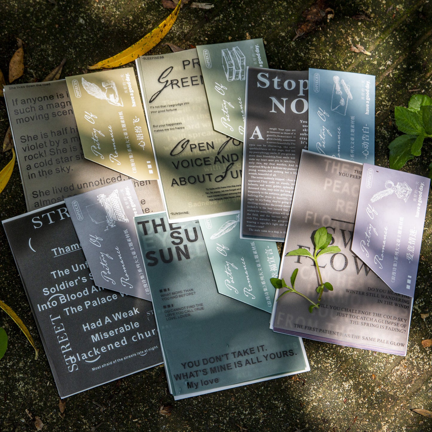 IM - Poetry Of Romantic | 20pcs Tracing Paper | Notepad | Ephemera Paper