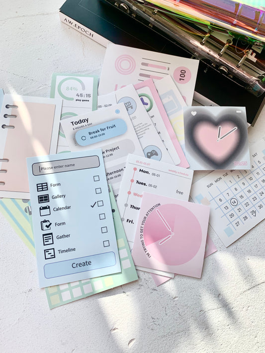 SSS - About Time | 18pcs Deco Pack | Ephemera Paper | Sticker